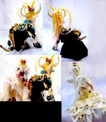 Size: 446x515 | Tagged: safe, artist:lightningsilver-mana, human, pony, booette, bowsette, craft, crossover, customized toy, fandom, handmade, irl, leather, male, mario, nintendo, paint, painted, painting, photo, ponified, sewing, sewing needle, super crown, textiles, toadette, toy, video game, video game crossover