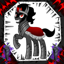 Size: 1200x1200 | Tagged: safe, king sombra, pony, unicorn, g4, armor, horn, male, solo, young, younger