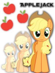 Size: 1600x2133 | Tagged: safe, artist:huskyleafstudios, applejack, earth pony, pony, g4, cutie mark, deviantart watermark, female, mare, obtrusive watermark, simple background, solo, t shirt design, transparent background, watermark