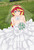 Size: 1202x1759 | Tagged: safe, alternate version, artist:anonix123, sunset shimmer, human, g4, bare shoulders, beautiful, blushing, bouquet, breasts, bride, busty sunset shimmer, clothes, cute, dress, female, flower, grass, humanized, looking at you, scenery, shimmerbetes, smiling, solo, wedding dress