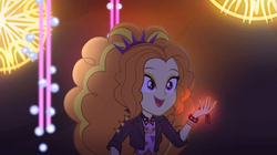 Size: 640x358 | Tagged: safe, screencap, adagio dazzle, equestria girls, find the magic, g4, my little pony equestria girls: better together, adoragio, beautiful, cute, singing, smiling, the dazzlings, the dazzlings have returned, when she smiles
