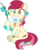 Size: 5000x6535 | Tagged: safe, artist:djdavid98, roseluck, earth pony, pony, g4, season 9, student counsel, .svg available, cute, female, flower, flower in hair, glue, messy, mouth hold, rosabetes, show accurate, silly, silly pony, simple background, sitting, solo, stick, transparent background, underhoof, vector