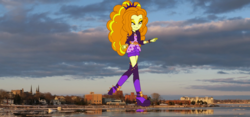 Size: 3000x1400 | Tagged: safe, artist:orin331, edit, vector edit, adagio dazzle, equestria girls, find the magic, g4, my little pony equestria girls: better together, charlottetown, female, giantess, macro, prince edward island, vector