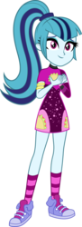 Size: 778x2140 | Tagged: safe, artist:kingdark0001, sonata dusk, equestria girls, equestria girls series, find the magic, g4, spoiler:eqg series (season 2), clothes, converse, cute, female, ponytail, shoes, simple background, smiling, sneakers, solo, sonatabetes, taco dress, transparent background, vector