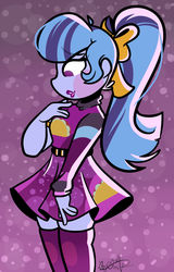 Size: 1024x1603 | Tagged: safe, artist:befishproductions, sonata dusk, equestria girls, find the magic, g4, my little pony equestria girls: better together, clothes, cute, dress, female, ponytail, socks, solo, sonatabetes, taco dress, thigh highs