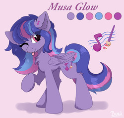 Size: 3966x3762 | Tagged: safe, artist:burû, oc, oc only, oc:musa glow, pegasus, pony, cute, high res, reference sheet, solo