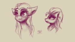 Size: 3840x2160 | Tagged: safe, artist:coldtrail, pony, bust, female, high res, mare, sketch