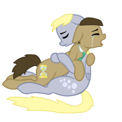 Size: 840x840 | Tagged: safe, artist:diana173076, derpy hooves, doctor whooves, time turner, earth pony, pony, g4, comforting, crying, female, male, ship:doctorderpy, shipping, straight