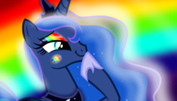 Size: 1400x800 | Tagged: artist needed, safe, princess luna, pony, g4, rainbow, rainbows, vector