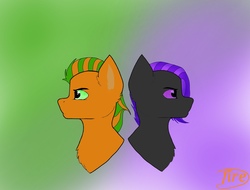 Size: 2048x1556 | Tagged: safe, oc, oc only, earth pony, pony, bust, duo