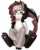 Size: 114x143 | Tagged: safe, artist:ak4neh, oc, oc only, oc:adilet, pony, animated, female, gif, heterochromia, mare, paw pads, paws, pixel art, simple background, solo, tail wag, transparent background, underpaw