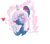 Size: 400x350 | Tagged: safe, artist:demoncourse, oc, oc only, oc:sprinkle twinkle, pony, unicorn, blushing, bust, coat markings, female, food, glasses, heart, hoof hold, mare, markings, milkshake, simple background, solo, strawberry, transparent background, ych result