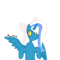 Size: 768x768 | Tagged: safe, artist:moonkins59, oc, oc:fleurbelle, alicorn, pony, alicorn oc, bow, female, hair bow, mare