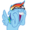 Size: 100x97 | Tagged: safe, rainbow dash, pegasus, pony, g4, female, picture for breezies, simple background, solo, transparent background