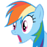 Size: 47x47 | Tagged: safe, rainbow dash, pegasus, pony, g4, female, picture for breezies, simple background, solo, transparent background