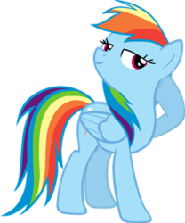 Size: 250x300 | Tagged: artist needed, source needed, safe, rainbow dash, pegasus, pony, g4, female, simple background, solo, transparent background, vector