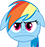 Size: 45x47 | Tagged: safe, rainbow dash, pegasus, pony, g4, female, picture for breezies, simple background, solo, transparent background