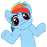 Size: 47x47 | Tagged: safe, rainbow dash, pegasus, pony, g4, female, picture for breezies, simple background, solo, transparent background