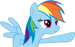 Size: 75x47 | Tagged: safe, rainbow dash, pegasus, pony, g4, female, picture for breezies, simple background, solo, transparent background
