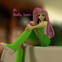 Size: 1500x1500 | Tagged: safe, artist:vzx123321, fluttershy, comic:another pet, equestria girls, g4, 3d, female, solo, text