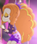 Size: 529x623 | Tagged: safe, screencap, adagio dazzle, equestria girls, find the magic, g4, my little pony equestria girls: better together, adoragio, alternate clothes, beautiful, big hair, clothes, cropped, curly hair, cute, dazzlebetes, eyes closed, female, hairband, hands together, jacket, leather jacket, neon, shorts, singing, solo, spiked wristband, waist belt, wristband