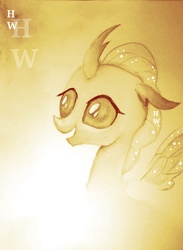 Size: 1190x1625 | Tagged: safe, ocellus, changedling, changeling, g4, cute, diaocelles, exam, happy, watercolor painting