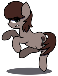 Size: 1585x2085 | Tagged: safe, artist:darksoma, oc, oc only, oc:lock smith, pony, adult, bobby pin, dark-green eyes, female, full body, grown, in the air, keyhole, older, sister, solo, uncanon:wasteland