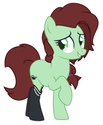 Size: 1024x1243 | Tagged: safe, artist:rexyseven, oc, oc only, oc:oil drop, earth pony, pony, clothes, female, mare, simple background, socks, solo, transparent background