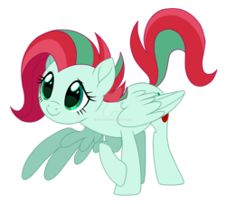 Size: 1920x1734 | Tagged: safe, artist:centchi, oc, oc only, oc:cherry pip, pegasus, pony, female, mare, obtrusive watermark, simple background, solo, transparent background, watermark