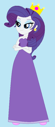 Size: 292x674 | Tagged: safe, artist:glittertiara, artist:selenaede, rarity, human, equestria girls, g4, base used, clothes, crossed arms, crown, dress, ear piercing, earring, evening gloves, female, gloves, jewelry, long gloves, necklace, pearl necklace, piercing, purple dress, regalia, shoes, solo, strapless