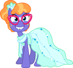 Size: 8677x8000 | Tagged: safe, artist:fercho262, frazzle rock, earth pony, pony, canterlot boutique, g4, clothes, dress, female, mare, simple background, smiling, solo, transparent background, vector