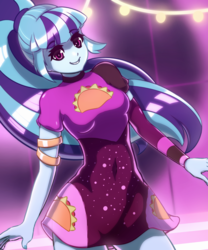 Size: 2000x2400 | Tagged: safe, artist:rockset, sonata dusk, equestria girls, find the magic, g4, my little pony equestria girls: better together, adorasexy, breasts, busty sonata dusk, clothes, cute, dress, female, food, high res, lights, looking at you, minidress, sexy, smiling, sonatabetes, sonataco, taco, taco dress, that girl sure loves tacos, that siren sure does love tacos