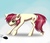 Size: 1734x1506 | Tagged: safe, artist:cr, roseluck, earth pony, pony, g4, behaving like a cat, commissioner:doom9454, computer mouse, concave belly, cute, female, mare, pony pet, rosepet, solo