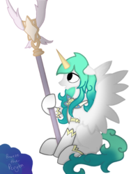Size: 1080x1440 | Tagged: safe, artist:breeze the peryton, alicorn, pony, art, clothes, digital art, drawing, gloves, league of legends, old art, staff