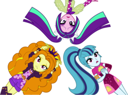 Size: 9423x7063 | Tagged: safe, artist:shootingstarsentry, adagio dazzle, aria blaze, sonata dusk, equestria girls, equestria girls series, find the magic, g4, spoiler:eqg series (season 2), absurd resolution, open mouth, simple background, singing, taco dress, the dazzlings, the dazzlings have returned, transparent background, trio, vector
