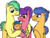 Size: 2048x1536 | Tagged: safe, artist:kindheart525, first base, flash sentry, oc, oc:honey bee, oc:ironwing, earth pony, pegasus, pony, kindverse, g4, baby, baby pony, father and son, female, like father like son, like mother like son, like parent like child, male, mother and son