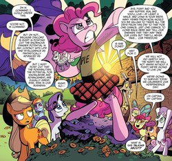 Size: 1184x1102 | Tagged: safe, artist:andypriceart, idw, apple bloom, applejack, discord, fluttershy, pinkie pie, rainbow dash, rarity, scootaloo, sweetie belle, butterfly pony, g4, spoiler:comic, spoiler:comic78, armpits, braveheart, cutie mark crusaders, dead poets society, flutterfly, heroic posing, independence day (movie), star trek