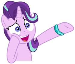 Size: 2953x2513 | Tagged: safe, artist:sketchmcreations, starlight glimmer, pony, unicorn, g4, student counsel, bracelet, female, high res, hoof on cheek, jewelry, mare, open mouth, raised hoof, simple background, solo, starlight glimmer is best facemaker, transparent background, vector