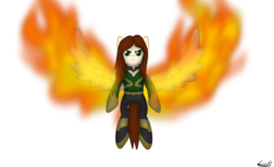 Size: 1700x1031 | Tagged: safe, artist:99999999000, phoenix, pony, jean grey, marvel, ponified, simple background, solo, the phoenix force, x-men