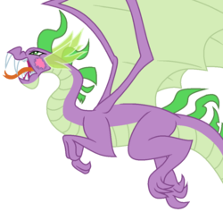 Size: 1000x947 | Tagged: safe, artist:o-c13008, spike, g4, claws, male, older, scar, simple background, solo, spikezilla, transparent background, winged spike, winged spikezilla, wings
