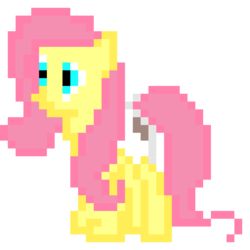 Size: 960x960 | Tagged: safe, alternate version, artist:joeydr, fluttershy, pegasus, pony, g4, diaper, diaper fetish, female, fetish, mare, messy diaper, needs more pixels, non-baby in diaper, pixel art, simple background, transparent background