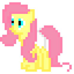 Size: 960x960 | Tagged: safe, alternate version, artist:joeydr, fluttershy, pegasus, pony, g4, diaper, diaper fetish, female, fetish, mare, needs more pixels, non-baby in diaper, pixel art, simple background, transparent background