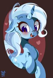 Size: 1481x2179 | Tagged: safe, artist:tohupo, trixie, pony, blushing, cute, diatrixes, female, looking down, mare, smiling, solo