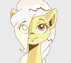 Size: 309x274 | Tagged: safe, artist:smirk, oc, oc only, oc:mutter butter, pony, bust, hair over one eye, ms paint, pixel art, portrait, solo