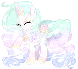 Size: 1280x1143 | Tagged: safe, artist:jojuki-chan, oc, oc only, oc:crystal brooke, original species, pond pony, pony, eyes closed, female, simple background, solo, transparent background