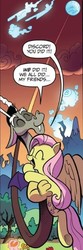 Size: 244x733 | Tagged: safe, artist:andypriceart, discord, fluttershy, draconequus, pegasus, pony, g4, idw, spoiler:comic, spoiler:comic78, eyes closed, female, hug, male, moon, wings