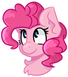 Size: 1024x1153 | Tagged: safe, artist:pointdelta, pinkie pie, pony, bust, chest fluff, cute, diapinkes, female, head only, portrait, simple background, solo, transparent background