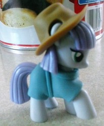 Size: 749x911 | Tagged: safe, artist:dex stewart, maud pie, earth pony, pony, g4, accessory swap, applejack's hat, cowboy hat, female, hat, photo, solo, toy