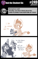 Size: 800x1235 | Tagged: safe, artist:sintakhra, princess luna, smolder, dragon, pony, tumblr:studentsix, g4, doll, female, magic, toy