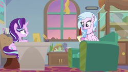 Size: 1920x1080 | Tagged: safe, screencap, silverstream, starlight glimmer, classical hippogriff, hippogriff, pony, g4, student counsel, quill